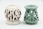 Set of 2 Candle Holder Handmade Ceramic