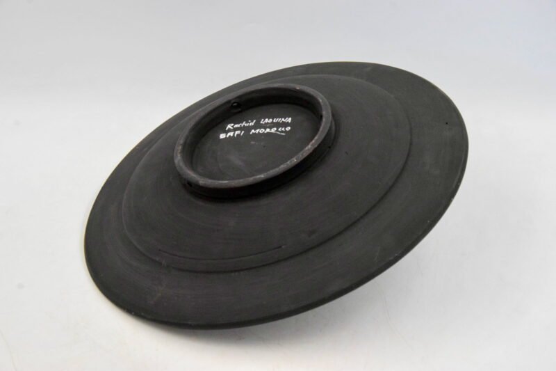 Plate Decor Safi Ceramic Handmade Black and White - Image 3