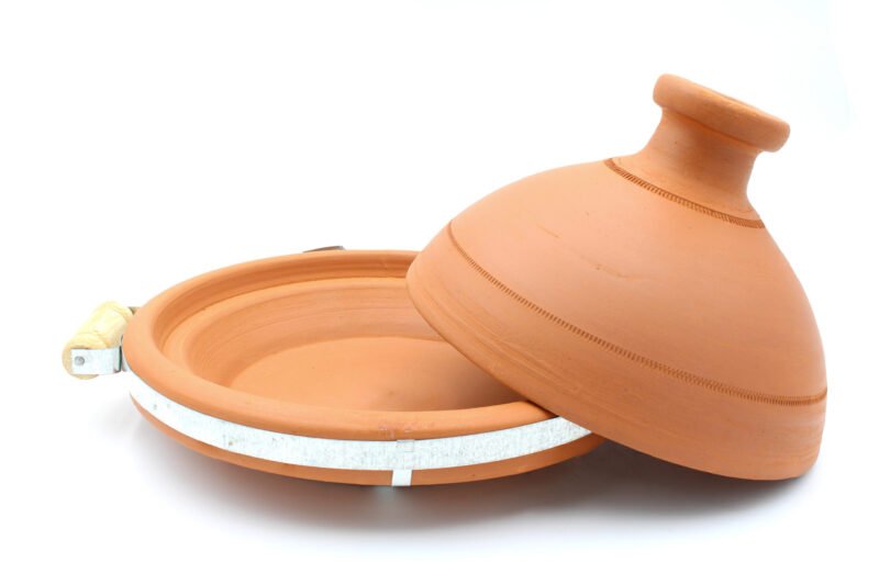 Tagine Cooking Terra Cotta Natural Marrakech Handmade + Plate - Image 2
