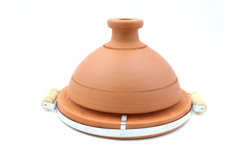 Tagine Cooking Terra Cotta Natural Marrakech Handmade + Plate - Image 3