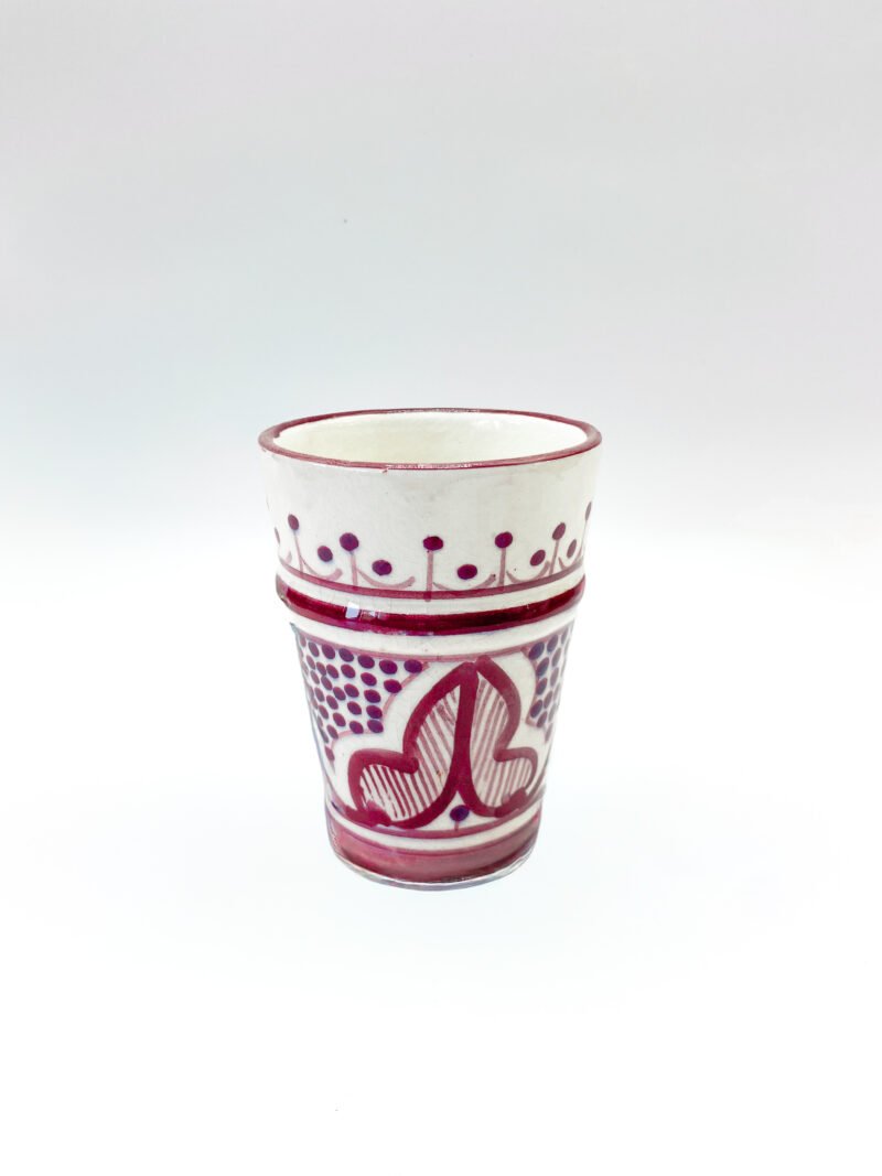 Moroccan Ceramic Cup - Handmade Purple Cup Glazed